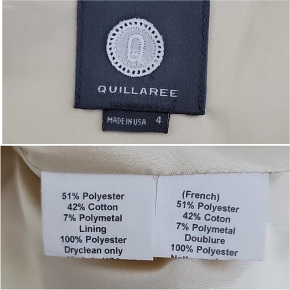 Anthropologie Quillaree Metallic Gold Jacquard Polka Dot Cream A-line Dress 4 - Picture 7 of 14